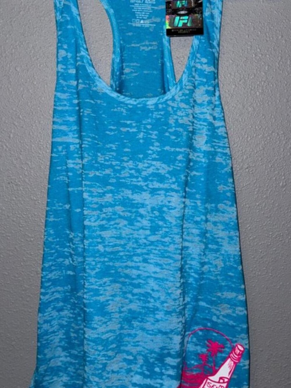 UFC Fight Island Blue Women's Graphic Tank Top | Size XL | NWT